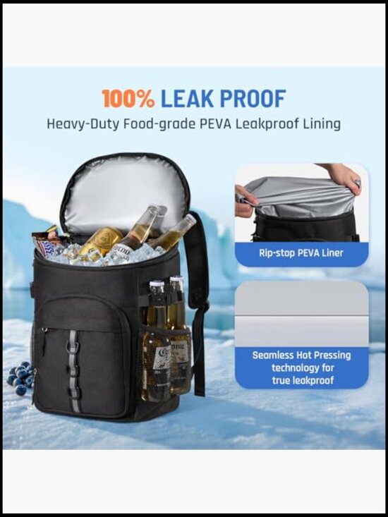 Large Capacity Insulated Cooler Backpack Leak Proof Soft Shell 16.5H main image 6